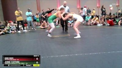 128 lbs Semis & 1st Wrestleback (8 Team) - Ambie Custard, Nebraska Queens Of The Corn 1 vs Anh Ngo, MO Outlaws Gold