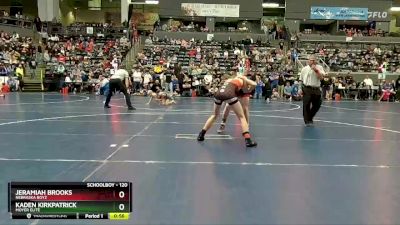 120 lbs Champ. Round 2 - Kaden Kirkpatrick, Moyer Elite vs Jeramiah Brooks, Nebraska Boyz