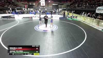 100 lbs Semifinal - Sophia Villoria, Will C Wood High School Wrestling vs Graciela Caro, California