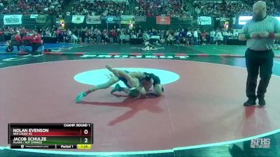 Champ. Round 1 - Jacob Schulze, Plains / Hot Springs vs Nolan Evenson, Red Lodge HS