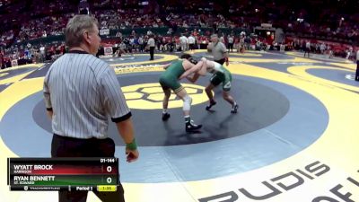 D1-144 lbs Quarterfinal - Wyatt Brock, Harrison vs Ryan Bennett, St. Edward