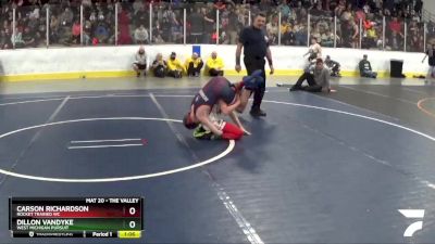 95 lbs Cons. Semi - Carson Richardson, Rocket Trained WC vs Dillon VanDyke, West Michigan Pursuit