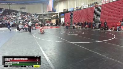 2A 120 lbs Quarterfinal - Karsten Gene Merrick, Prosser vs Jacob Benitez, Grandview