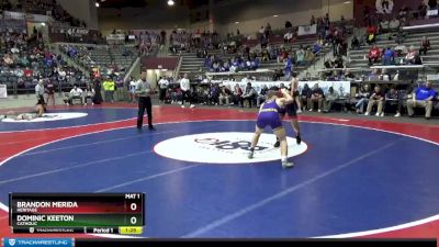 6A 157 lbs Quarterfinal - Dominic Keeton, Catholic vs Brandon Merida, Heritage