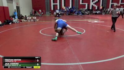 215 lbs Semis & Wb (16 Team) - Tristian Hinton, Thompson HS vs Jack Hawkins, Mortimer Jordan HS