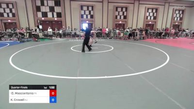 86 lbs Quarterfinal - Dominic Masciantonio, Pa vs Kellan Crowell, Nj