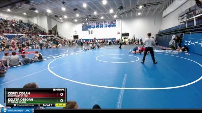 215 lbs Semifinal - Kolter Osborn, CY Middle School vs Corey Cogan, Sage Valley Jr High