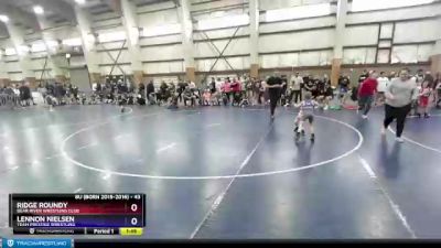 43 lbs Quarterfinal - Ridge Roundy, Bear River Wrestling Club vs Lennon Nielsen, Team Prestige Wrestling