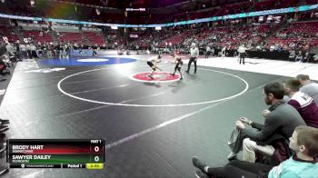 D2-157 lbs Cons. Round 1 - Brody Hart, Winneconne vs Sawyer Dailey, Plymouth