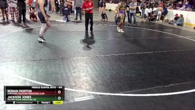 165 lbs Cons. Round 1 - Jackson Jones, Palmer Divide Wrestling Inc. vs Ronan Morton, Cheyenne Mountain Wrestling Club