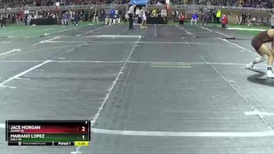 D1-120 lbs Quarterfinal - Mariano Lopez, Holt HS vs Jace Morgan, Adams HS