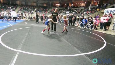 75 lbs Quarterfinal - Ewan Hunter, Owasso Takedown Club vs Maverick Stewart, Checotah Matcats