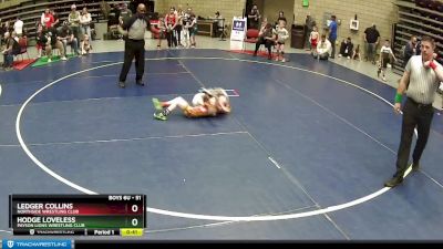 51 lbs Quarterfinal - Ledger Collins, Northside Wrestling Club vs Hodge Loveless, Payson Lions Wrestling Club