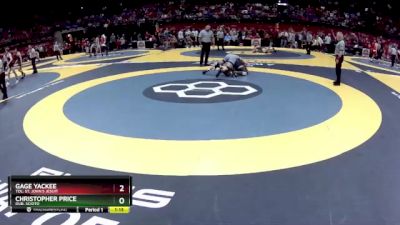 D1-190 lbs Quarterfinal - Christopher Price, Dub. Scioto vs Gage Yackee, Tol. St. John`s Jesuit