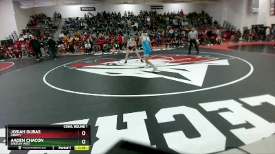 120 lbs Cons. Round 1 - Josiah Dubas, Liberty vs Aaden Chacon, Greeley West