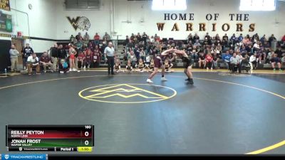 160 lbs Quarterfinal - Jonah Frost, Wapsie Valley vs Reilly Peyton, North Linn