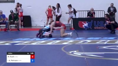 130 lbs Cons 16 #2 - Mary Rush, Auburn Slam Wrestling Club vs Alexis Pehrson, Nebraska Wrestling Training Center