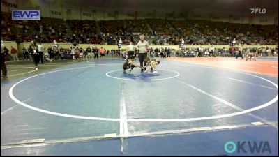 73 lbs 7th Place - Baze Fox, Cowboy Wrestling Club vs Romeo Rodriguez, Woodward Youth Wrestling