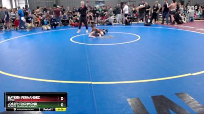 83 lbs Cons. Semi - Joseph Richmond, Pioneer Grappling Academy vs Hayden Fernandez, NWWC