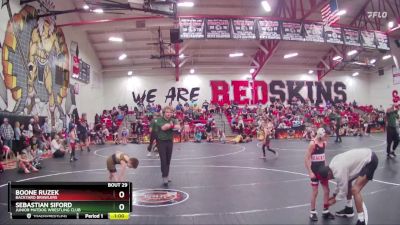 61 lbs Round 2 - Boone Ruzek, Backyard Brawlers vs Sebastian Siford, Junior MatDog Wrestling Club