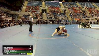 127 lbs Quarterfinal - Raider Barstad, 1-Velva vs Kolby Zink, Carrington