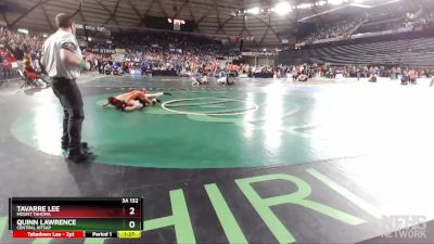 3A 132 lbs Champ. Round 2 - Quinn Lawrence, Central Kitsap vs Tavarre Lee, Mount Tahoma