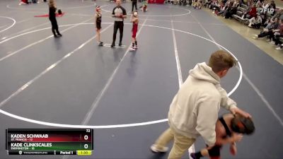 72 lbs Finals (8 Team) - Kaden Schwaab, St. Francis vs Kade Clinkscales, Farmington