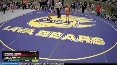 65 lbs Cons. Round 3 - Lizette Sauceda, Viper Wrestling vs Maverick Fetters, Deschutes Mat Club