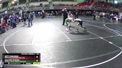 102 lbs Champ. Round 2 - Dalton Dugan, Central Valley Youth Wrestling vs Jett Childers, Nebraska Elite Wrestling Club