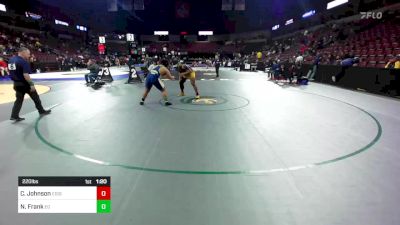 220 lbs Round Of 16 - Caiden Johnson, Edison (CS) vs Nolan Frank, Elk Grove (SJ)