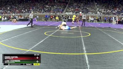 D3-215 lbs Cons. Round 2 - Owen Natzel, Birch Run HS vs Luke Chambers, Williamston HS