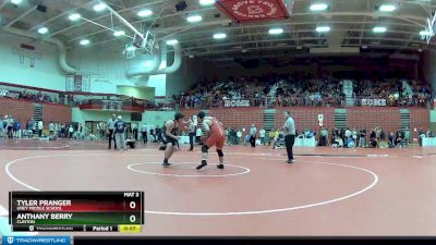 285 lbs Champ. Round 1 - Tyler Pranger, Urey Middle School vs Anthany Berry, Clinton