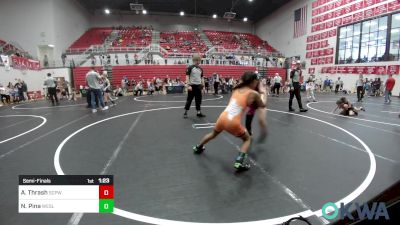 70-75 lbs Semifinal - AnaLena Thrash, South Central Punisher Wrestling Club vs Nazeyah Pina, Wesley Wrestling Club