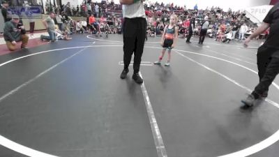 54-58 lbs Rr Rnd 1 - Kimber Bryson, Perkins vs Sadie Baker, Mannford Pirate Youth Wrestling