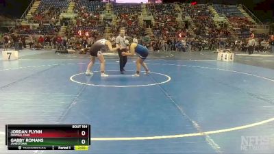 155 lbs Quarterfinal - Gabby Romans, Jamestown vs Jordan Flynn, Central Cass