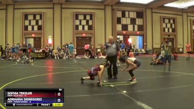 92 lbs Round 4 (10 Team) - Sophia Trexler, MGW- Blue Raz vs Adrianna DiGregorio, MGW- Mango Bango