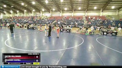 92 lbs Cons. Round 2 - Jacob Millward, UT vs Braeden Hamill, WI