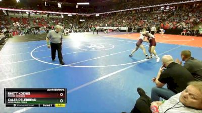 D2-138 lbs Quarterfinal - Rhett Koenig, Prairie Du Chien vs Caleb Delebreau, Luxemburg-Casco