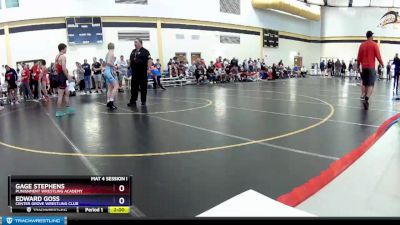 126 lbs Champ. Round 2 - Gage Stephens, Punishment Wrestling Academy vs Edward Goss, Center Grove Wrestling Club