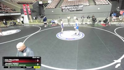 126 lbs Champ. Round 1 - Jayden Perez, Turlock High School Wrestling vs Asa Pelletier, California