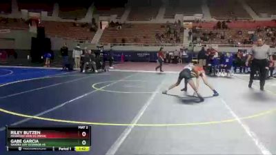 D1-106 lbs Champ. Round 1 - Riley Butzen, Mountain View Hs (Mesa) vs Gabe Garcia, Sandra Day OConnor Hs