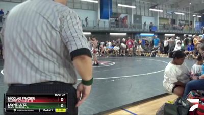 138 lbs Semis & 3rd Wb (16 Team) - Layne Lutz, Beach Bombers vs Nicolas Frazier, Alabama Elite Gold