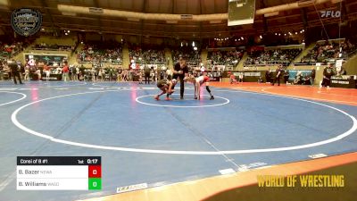 81 lbs Consi Of 8 #1 - Brinlie Bazer, Nebraska Wrestling Academy vs Braelynn Williams, Wagoner Takedown Club