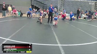 64 lbs Round 3 (4 Team) - Jameson Lohr, Williamsburg WC vs Joeseph Rhodes, Full Circle WC