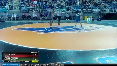 132 lbs Quarterfinal - Colin Steidler, Bismarck St Mary`s vs Tate Sailer, Mandan