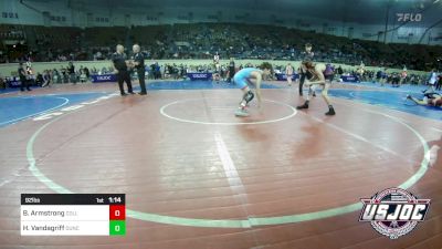 92 lbs Quarterfinal - Benjamin Armstrong, Collinsville Cardinal Youth Wrestling vs Hayden Vandagriff, Duncan Demon Wrestling