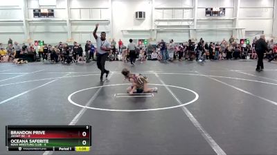 52 lbs Round 1 (6 Team) - Brandon Prive, Jacket WC vs Oceana Saferite, NOVA Wrestling Club