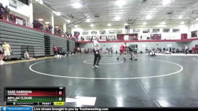 197 lbs Cons. Round 4 - Sage Harrison, Western Colorado vs Brylan Clouse, Lake Erie