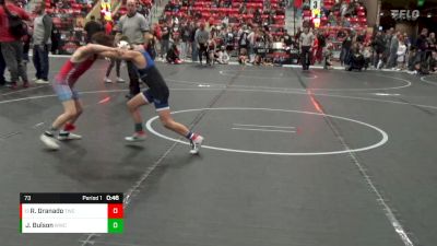 73 lbs Cons. Semi - Ryker Granado, Thunderbird Wrestling Club vs Jackson Bulson, WICHITA WRESTLING CLUB