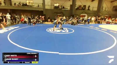 100 lbs Cons. Round 2 - Casey Watts, WA vs Parker Bundy, WA